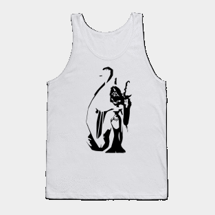 Harp Magician minimal silhouette white Tank Top